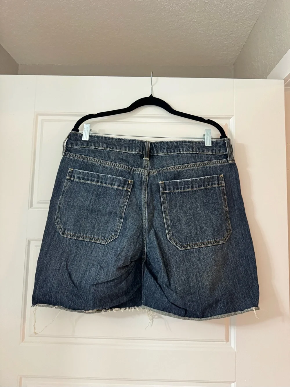 Hollister Distressed Dark Blue Denim Mini Skirt